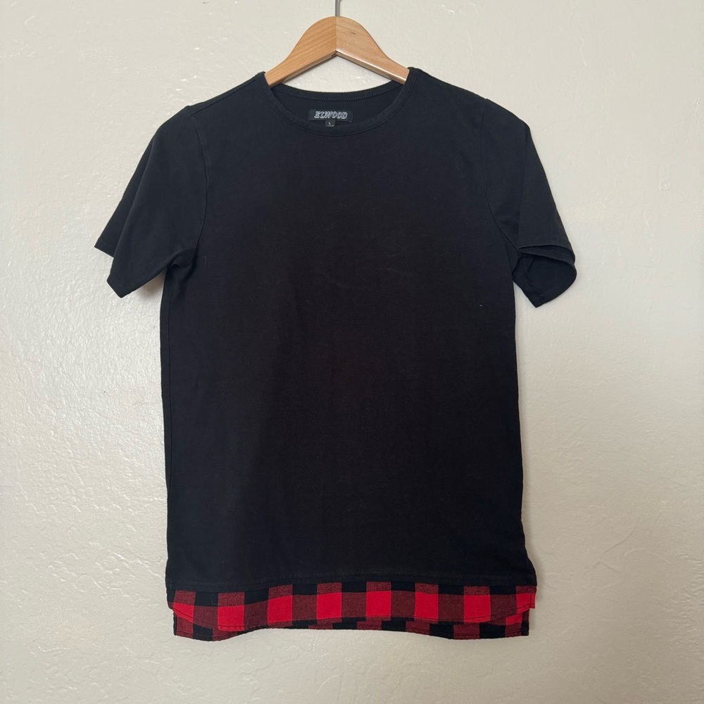 Elwood Black and Red Plaid Shirt Size L